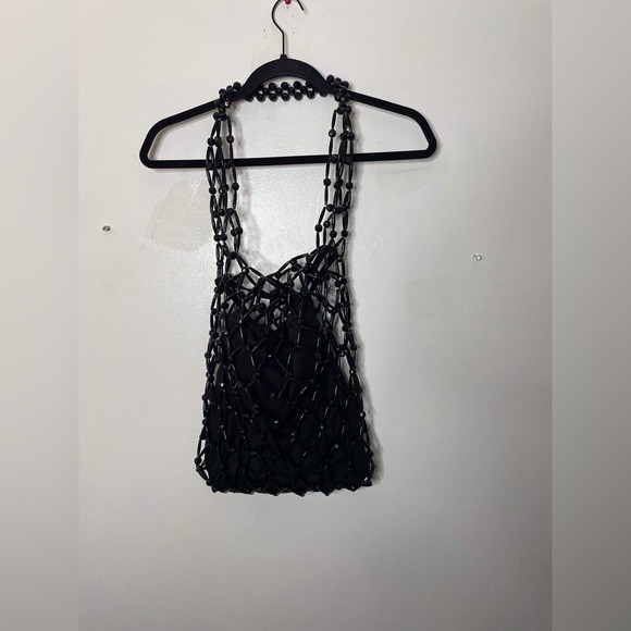 Zara Handbags - Zara beaded bag black bohemian